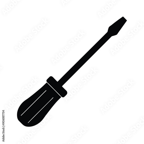 screwdriver flathead on white background