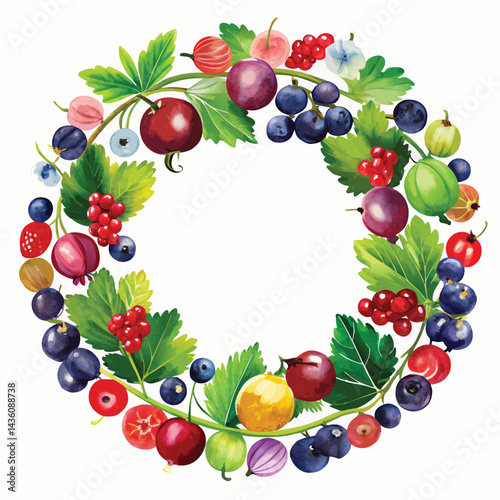 frame of berries