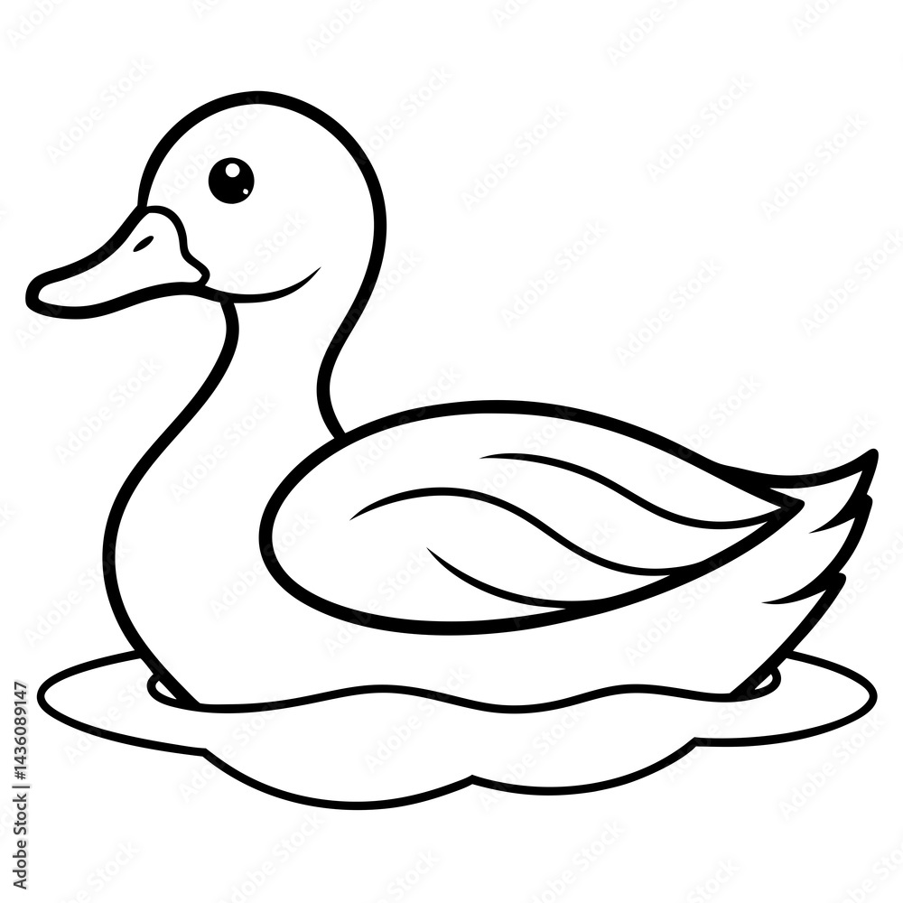 Floating Duck Sketch Floating Duck Sketch