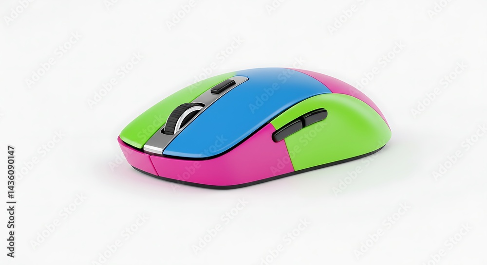 A gaming mouse on a white background A gaming mouse on a white background