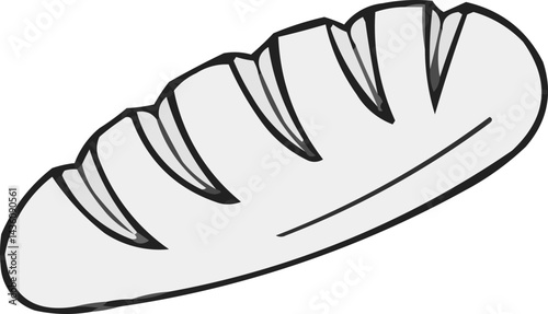 Delicious Crusty Loaf of Bread Illustration Perfect for Bakery Menus or Website Design