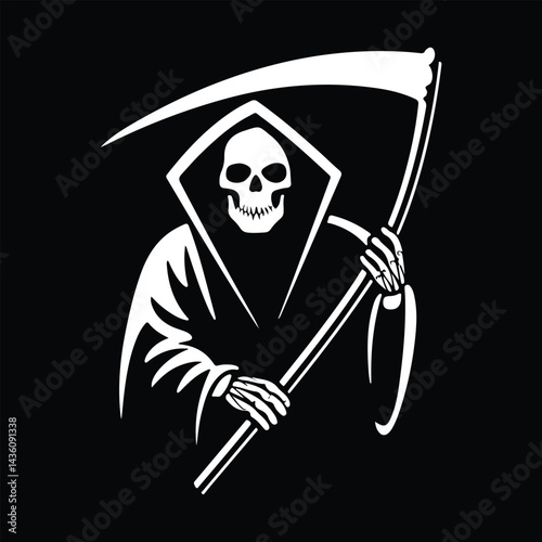 A pirate flag with a skull and crossbones symbol, featuring a black and white design, representing danger, death, and piracy