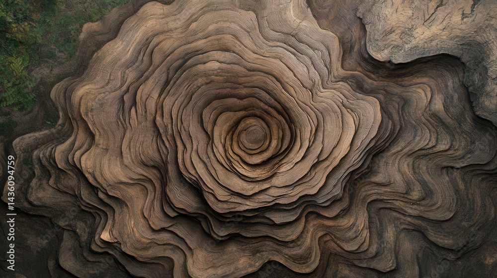 Abstract wood grain, swirling concentric patterns. Abstract wood grain, swirling concentric patterns.