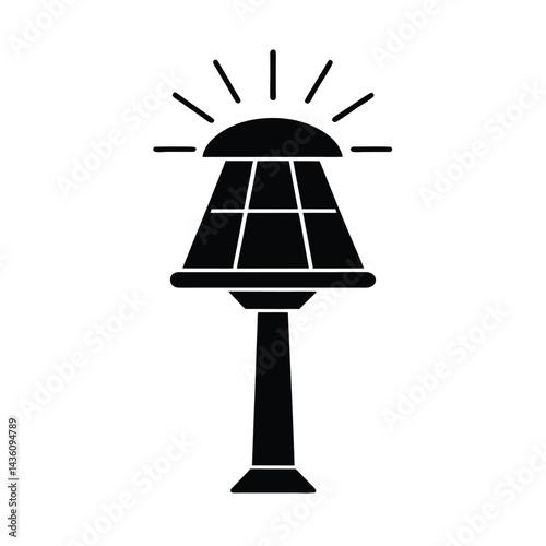 solar light isolated on white background