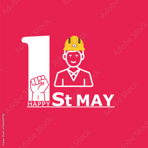 Happy Labour Day 1st May Worker Celebration Vector Design