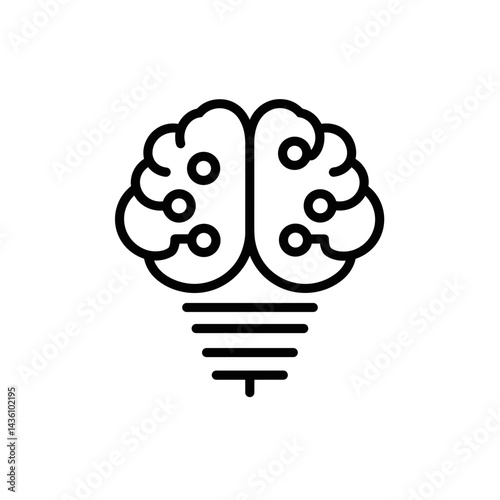Brain Implant Icon - Future of Biohacking  