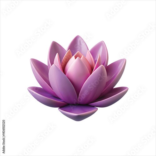 pink lotus isolated on white