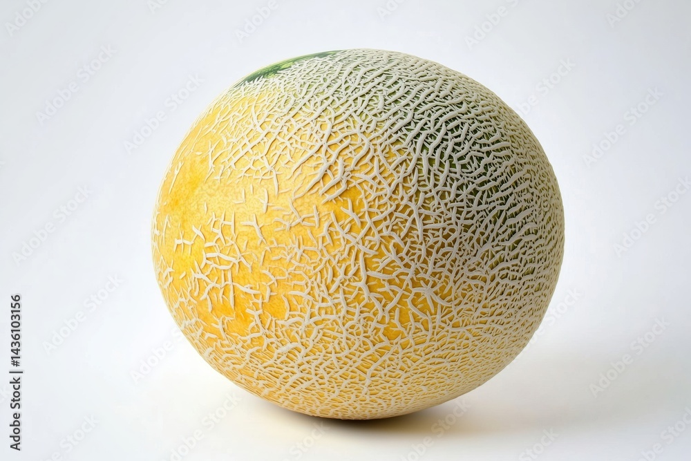 A whole melon, isolated on a white background A whole melon, isolated on a white background