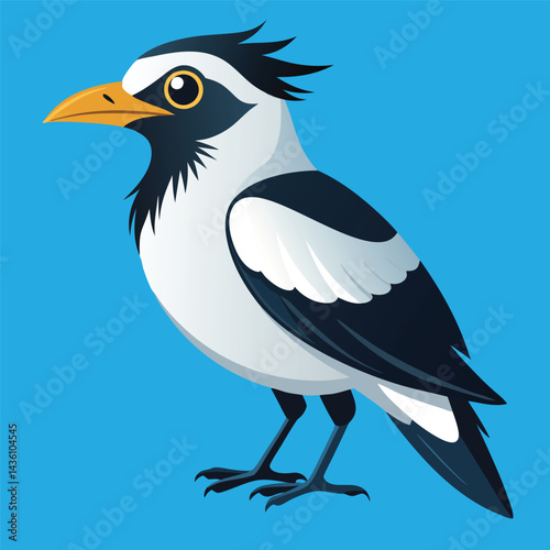 Bali Myna Leucopsar rothschildi birds victor eps file