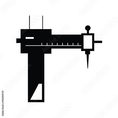 silhouette of a vernier caliper