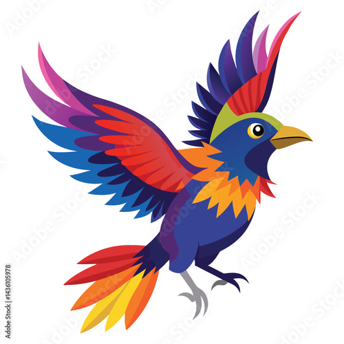The color craw birds flying victor eps file