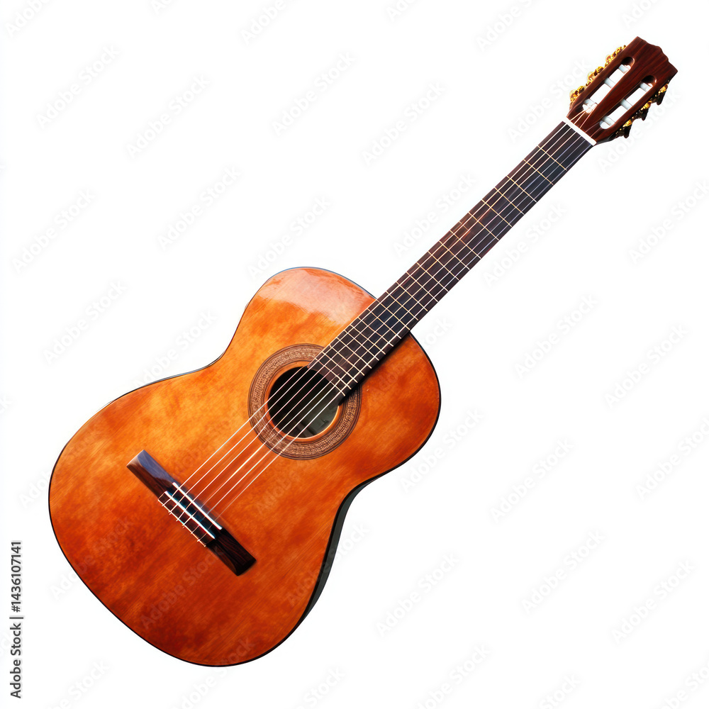 Fototapeta premium acoustic guitar isolated on white