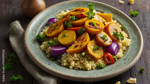 Concept of healthy eating, vegan diet, and seasonal autumn cuisine.