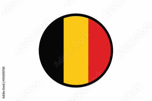 Belgian flag colors depicted as a roundel against a white background