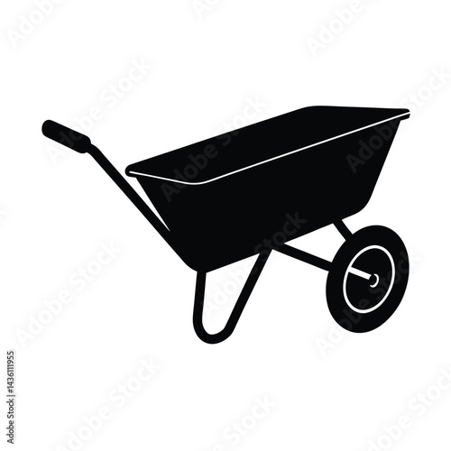 wheelbarrow on a white background