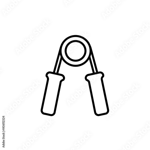 Hand grip outline icon silhouette in black