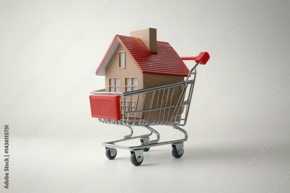 Miniature House in Shopping Cart (1) Miniature House in Shopping Cart (1)