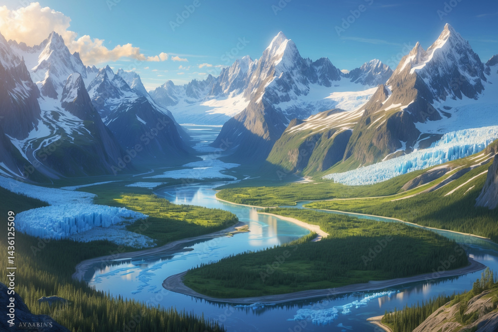 Fototapeta premium lake in the mountains