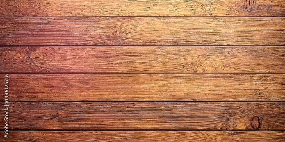Fototapeta premium Horizontal Arrangement of Wooden Planks with Rich Grain Texture Perfect for Backgrounds or Artistic Projects
