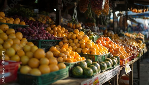 Fresh fruit market display