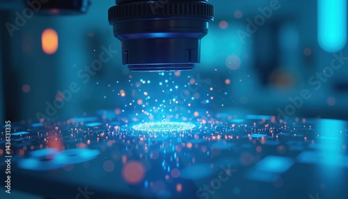 Exploration of microscopic particles illuminated by advanced imaging technology in a laboratory setting