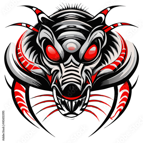 Fiery Mystic animal with Wings Vector Art