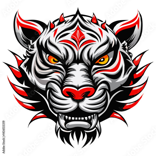 Fiery Mystic animal with Wings Vector Art