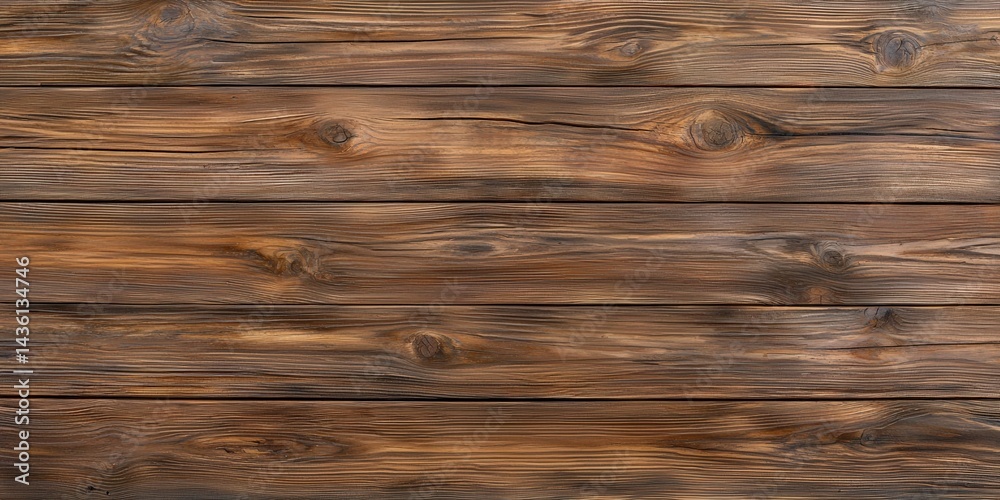 Naklejka premium Realistic Wooden Planks in Overcast Lighting for Background or Textural Use, Perfect for Interior Design and Artistic Projects