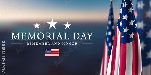 Memorial Day USA Flag Background