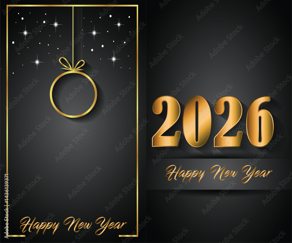 2026 Happy New Year background for your season invitations , festive posters, greetings cards.