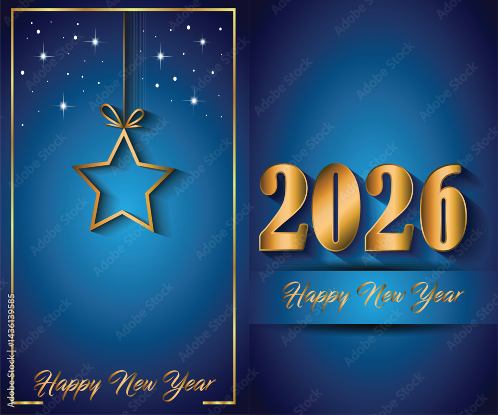 2026 Happy New Year background for your season invitations , festive posters, greetings cards.