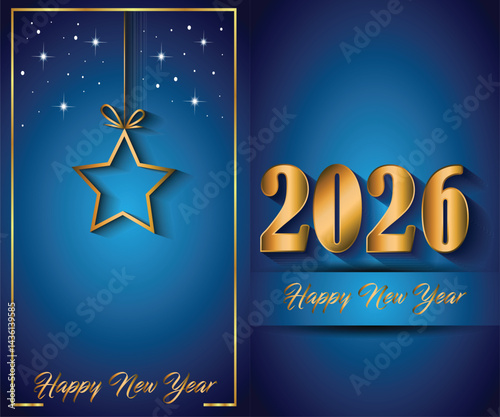 Obraz na płótnie 2026 Happy New Year background for your season invitations , festive posters, greetings cards. w salonie