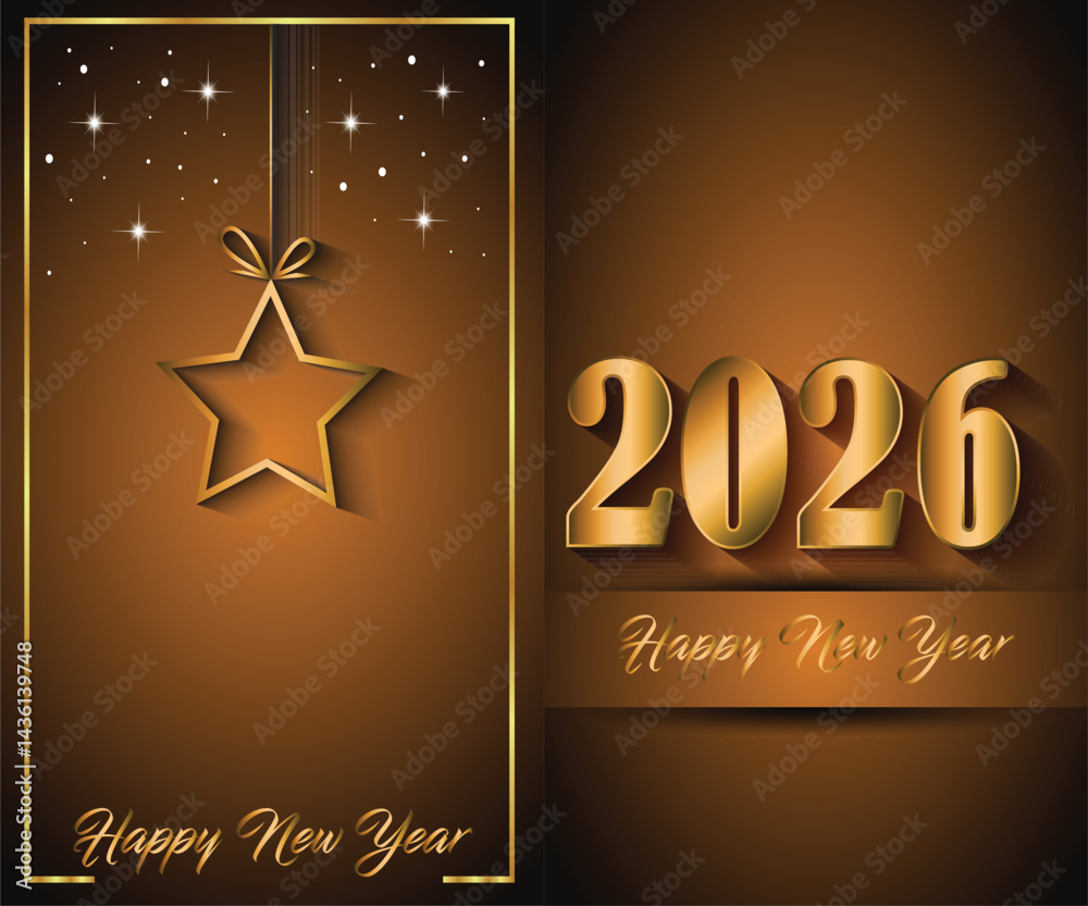 2026 Happy New Year background for your season invitations , festive posters, greetings cards.