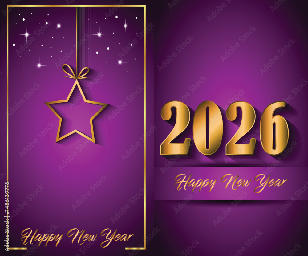 2026 Happy New Year background for your season invitations , festive posters, greetings cards.