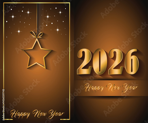 Obraz na płótnie 2026 Happy New Year background for your season invitations , festive posters, greetings cards. w salonie