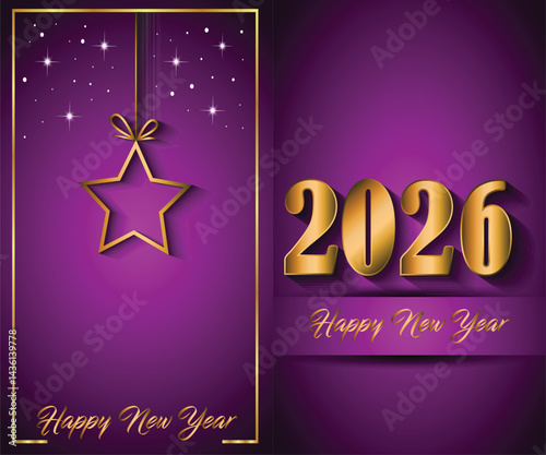 Obraz na płótnie 2026 Happy New Year background for your season invitations , festive posters, greetings cards. w salonie