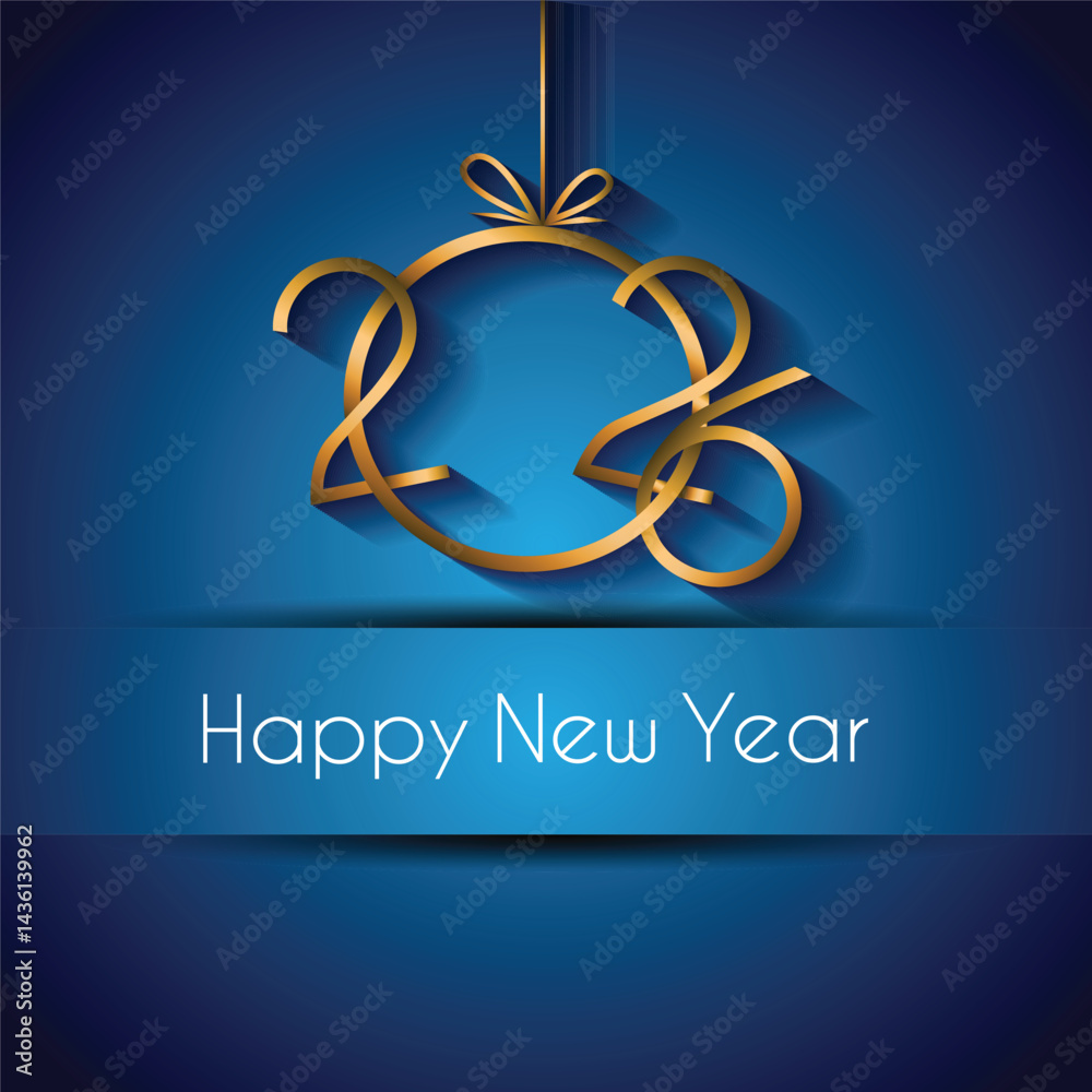 2026 Happy New Year background.