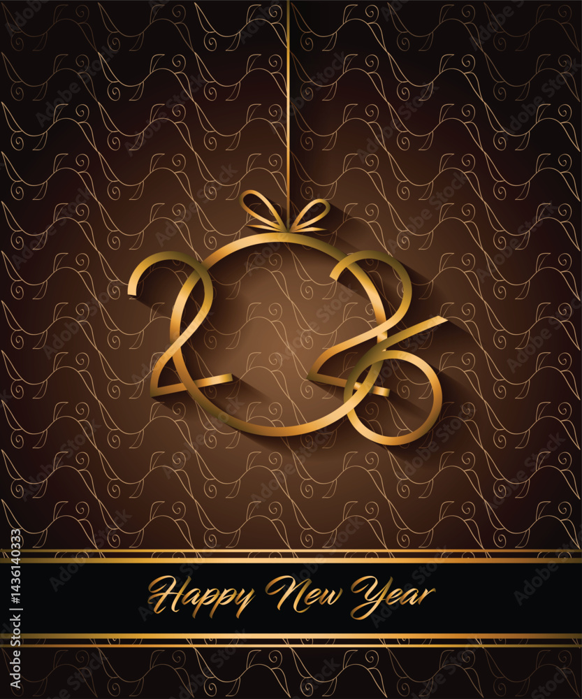 2026 Happy New Year background for your seasonal invitations, festive posters, greetings cards.