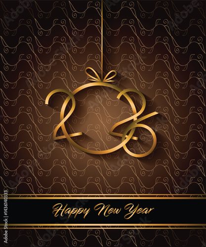 Obraz na płótnie 2026 Happy New Year background for your seasonal invitations, festive posters, greetings cards. w salonie