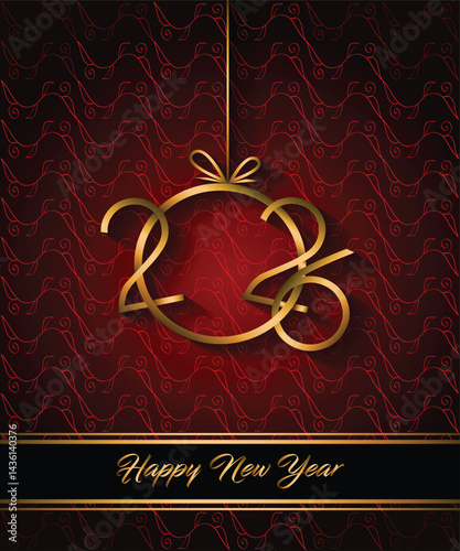 Obraz na płótnie 2026 Happy New Year background for your seasonal invitations, festive posters, greetings cards. w salonie