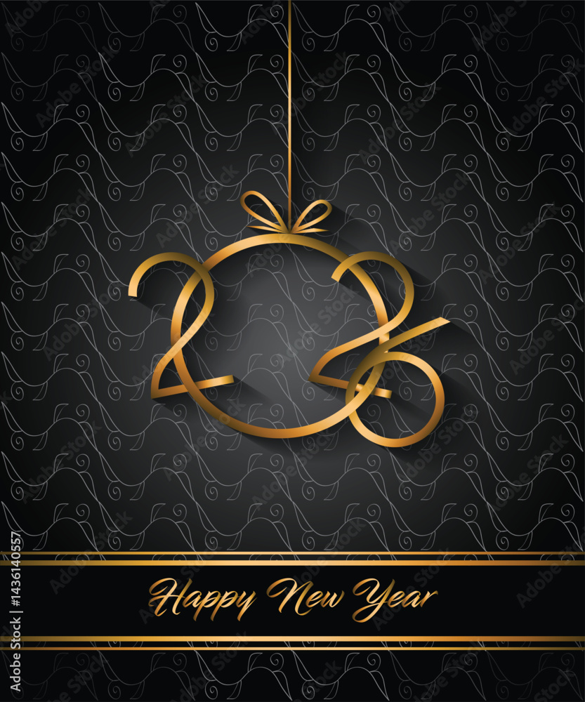 2026 Happy New Year background for your seasonal invitations, festive posters, greetings cards.