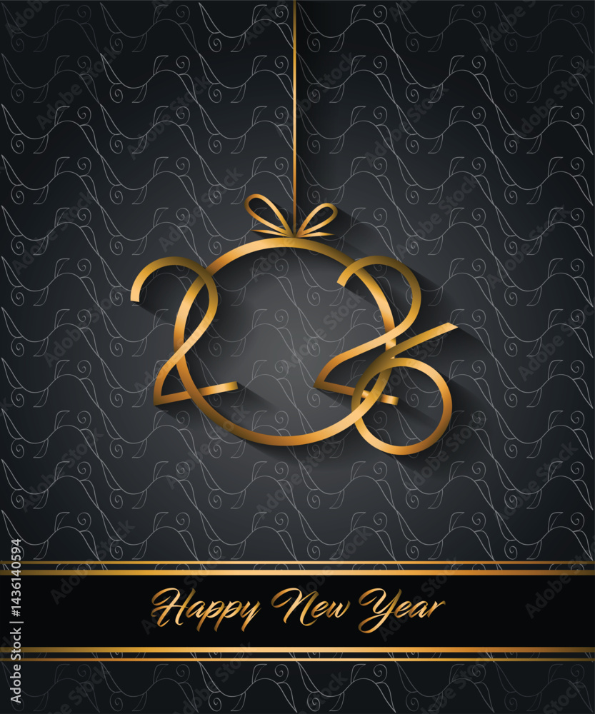 2026 Happy New Year background for your seasonal invitations, festive posters, greetings cards.