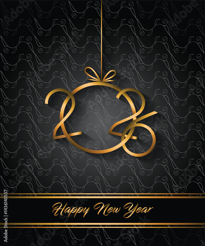 Obraz na płótnie 2026 Happy New Year background for your seasonal invitations, festive posters, greetings cards. w salonie
