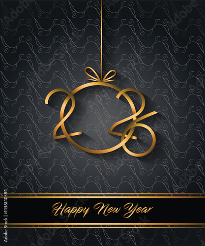 Obraz na płótnie 2026 Happy New Year background for your seasonal invitations, festive posters, greetings cards. w salonie