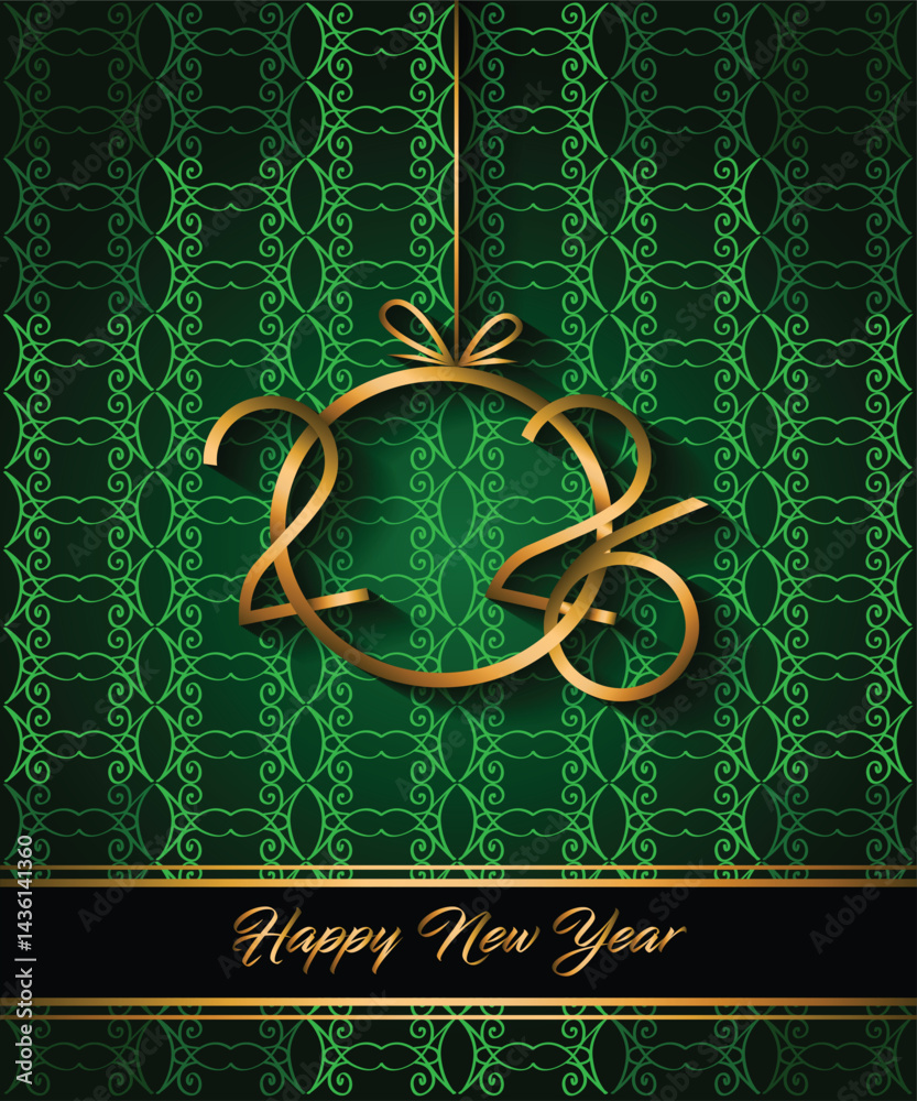 2026 Happy New Year background for your seasonal invitations, festive posters, greetings cards.
