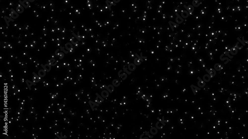 animated starry night sky, sparkling stars in the night sky, animation footage video isolated on alpha channel(transparent) background.