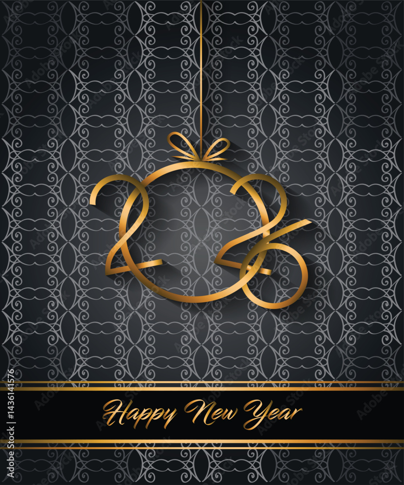 2026 Happy New Year background for your seasonal invitations, festive posters, greetings cards.