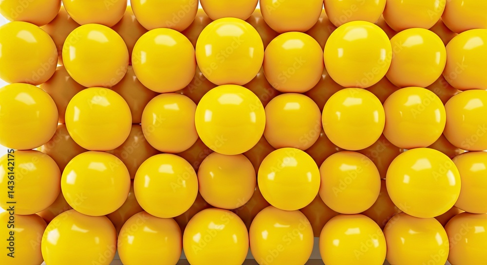 Matte Yellow Balloon Background Arrangement in Different Sizes Creating a Playful Pattern Matte Yellow Balloon Background Arrangement in Different Sizes Creating a Playful Pattern