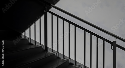 Dramatic Contrast Of Light And Shadow Creates Modern Staircase Design