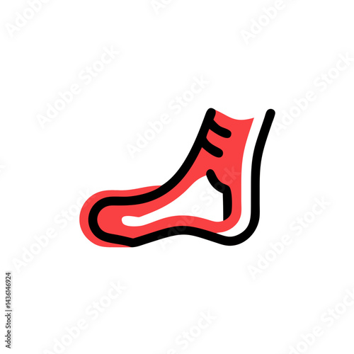 foot podiatry Shoe Icon Illustrating Foot Care in Minimalist Style  